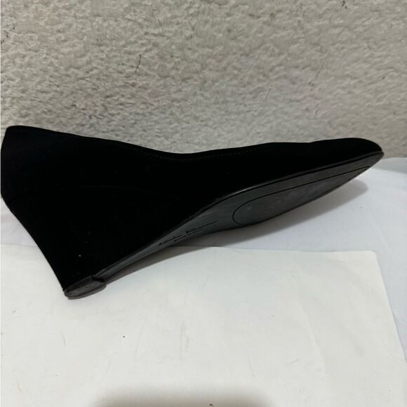 Salvatore Ferragamo Black Wedge Heels 8A - Picture 3 of 15